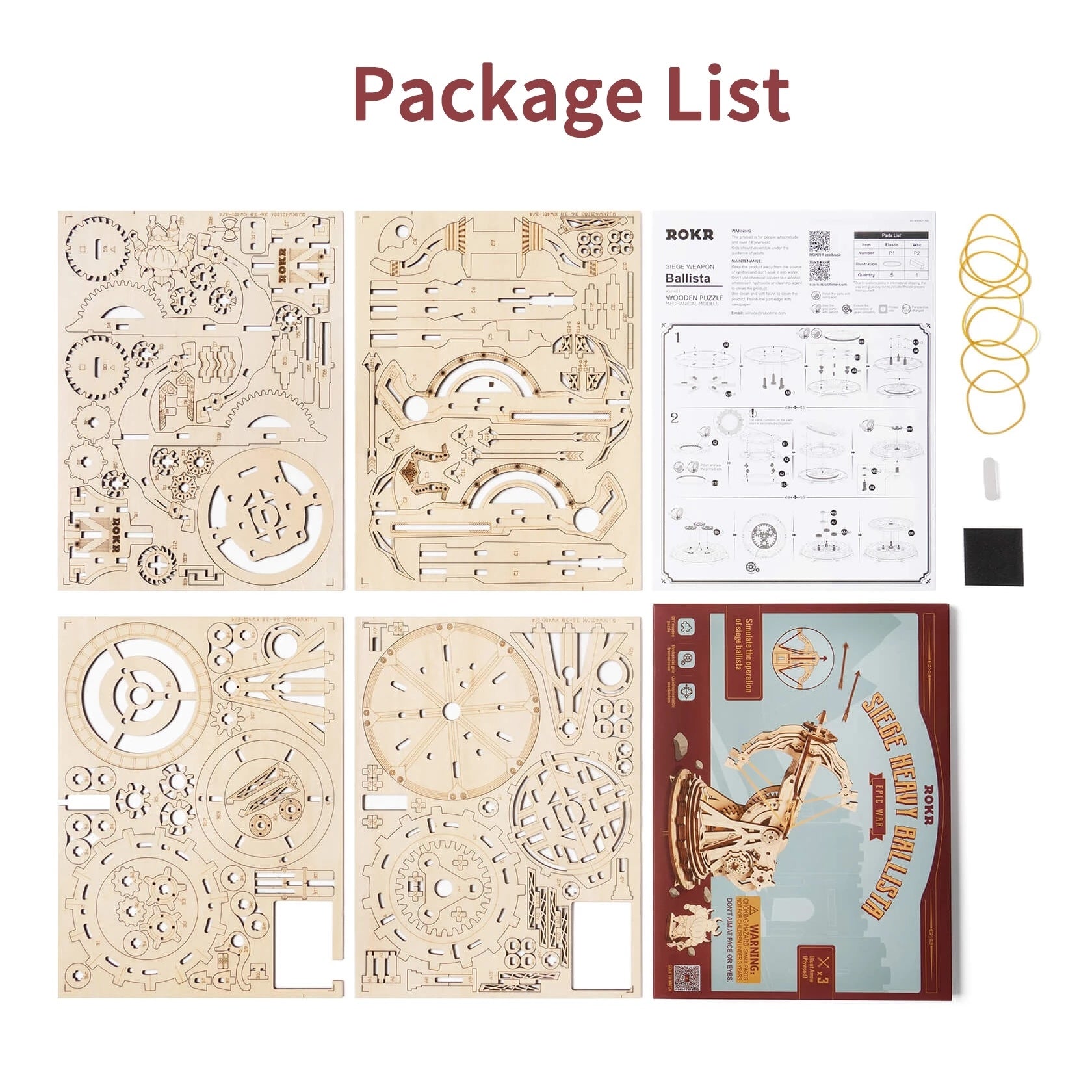 Ballesta Pesada de Asedio 3D de Madera | Rompecabezas de Ensamblaje - Starmarkets